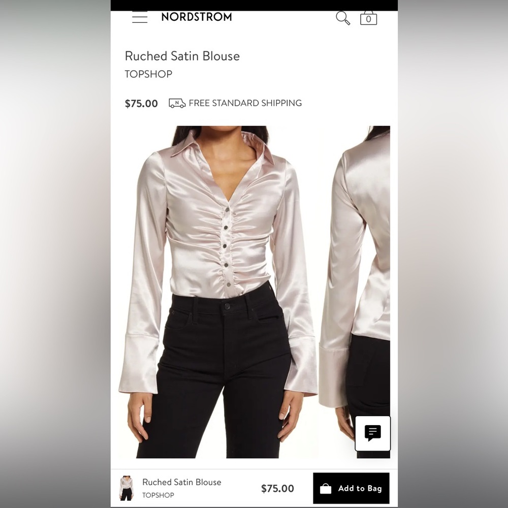 NORDSTROM Satin Blouse